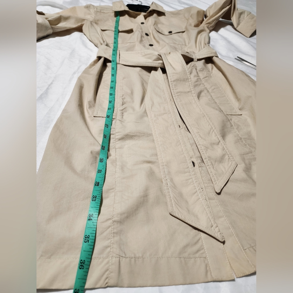 Zara Khaki Zafari Tan Utility Belted Shirt Dress - Picture 8 of 12